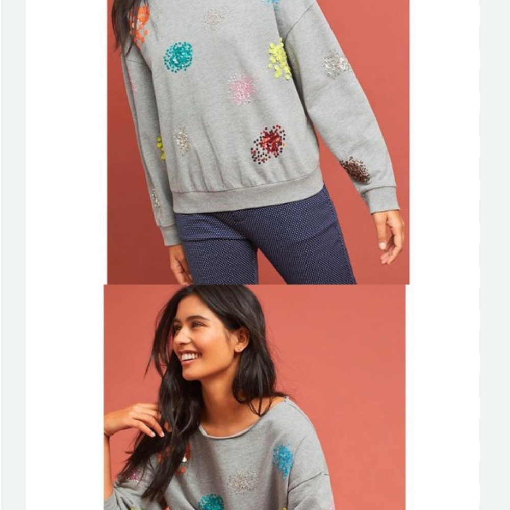 Tiny (Anthropologie) sequin sweatshirt size Large